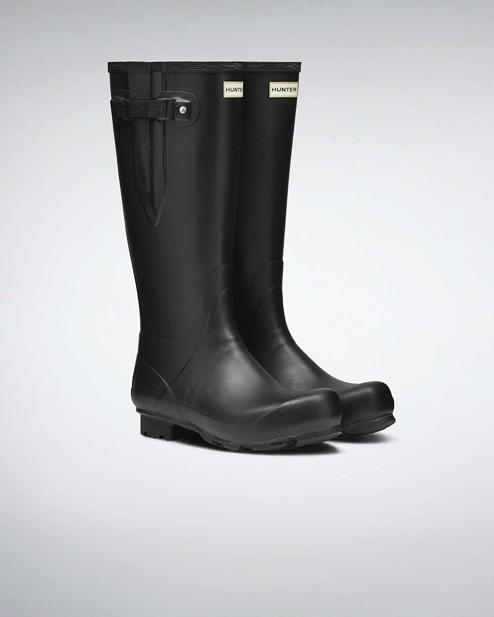 Galochas Altas Hunter Homem Pretas - Norris Field Side Adjustable - 31RLGWJQV